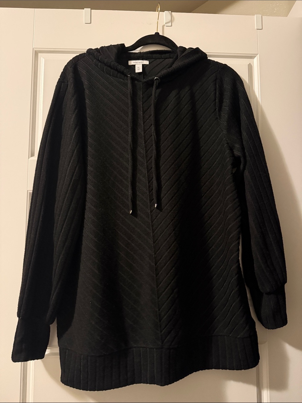 Black Quilted Nine West Hoodie